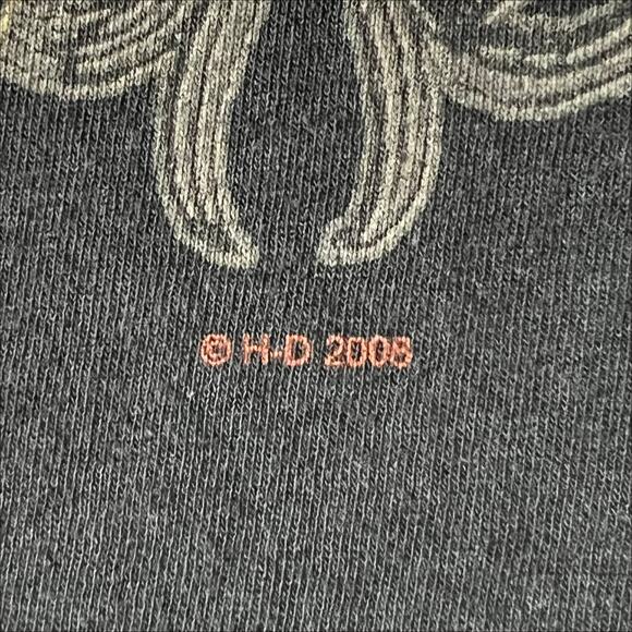 VTG Harley Davidson 105th Anniversary Skull-Wing T-Shirt 2008 Y2K Tee sz XL - Picture 5 of 10
